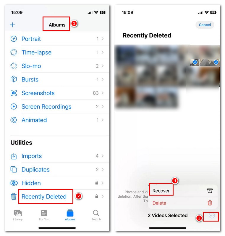 Recuperar de iPhone excluído recentemente