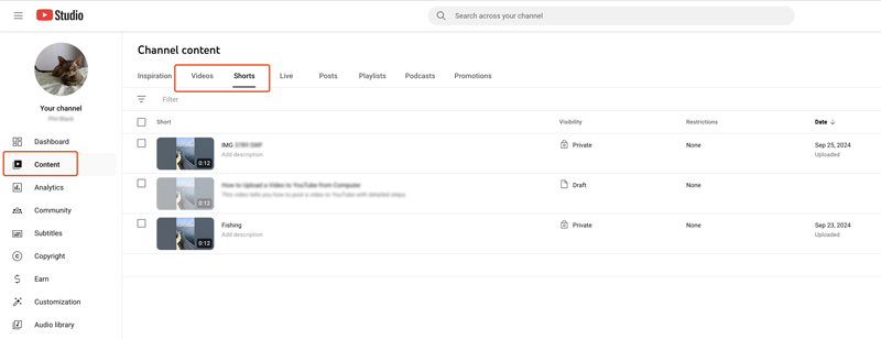 Obter conteúdo de volta de vídeos excluídos do YouTube