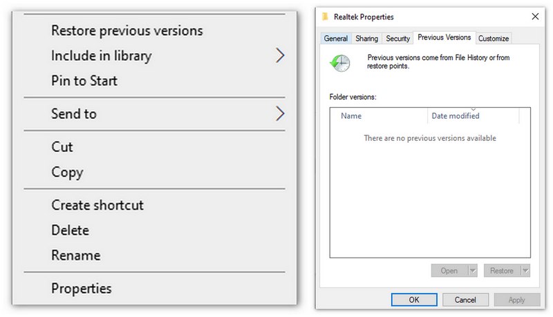 Restaurar para a versão anterior