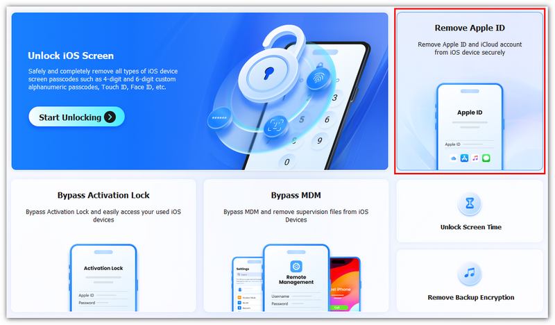 Remover Apple ID Aiseesoft iPhone Unlocker