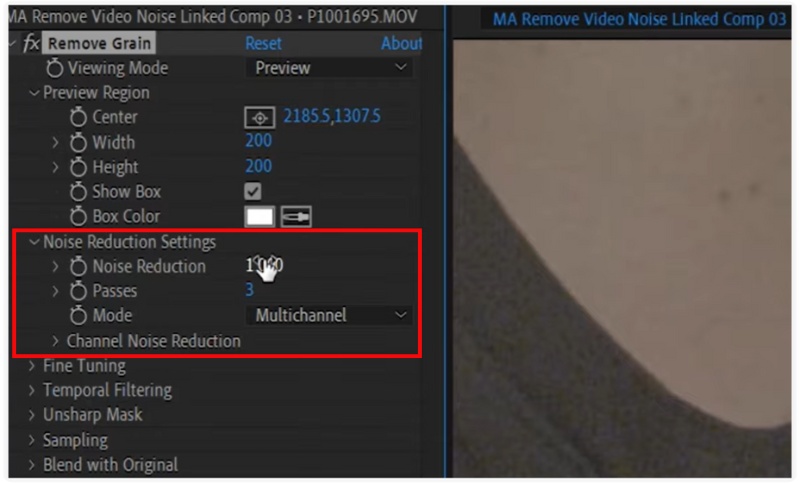 Use redução de ruído