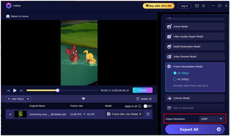 Escolha uma resolução