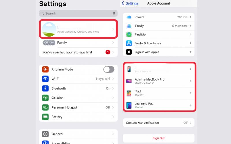 Remover o iCloud via Ajustes
