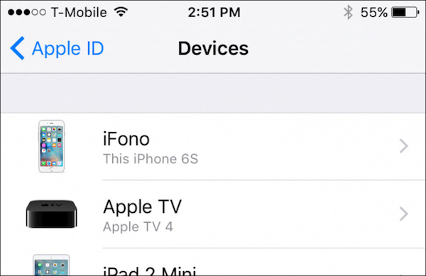 Remova o dispositivo iphone do icloud