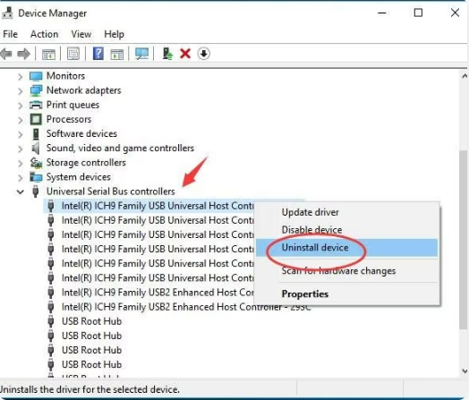 Reinstalar controladores USB