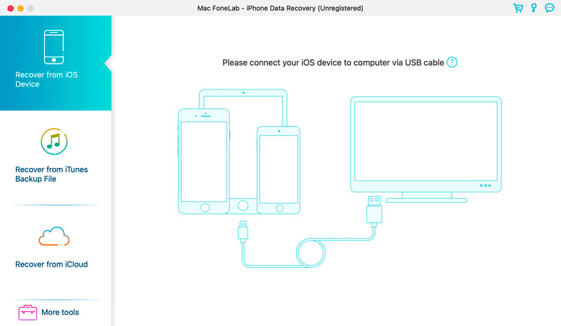 Abra a recuperação de dados do Mac FoneLab iPhone