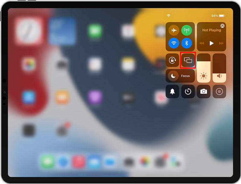 Espelhamento de tela do iPad AirPlay