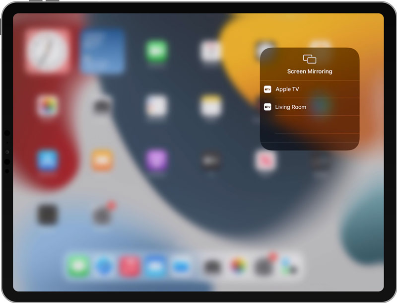 Espelhamento de tela do iPad para Apple TV