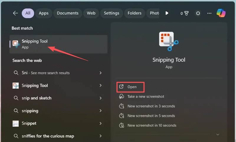 Abrir a Ferramenta de Recorte no Laptop com Windows 11