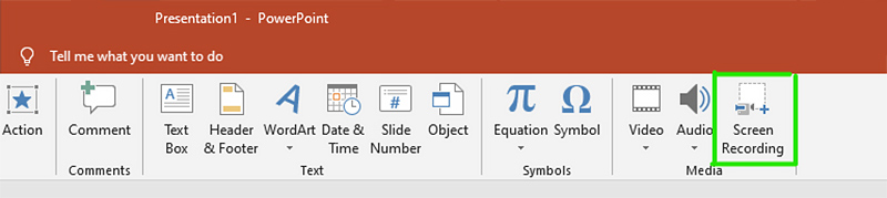 Powerpoint Insert Screen Recording