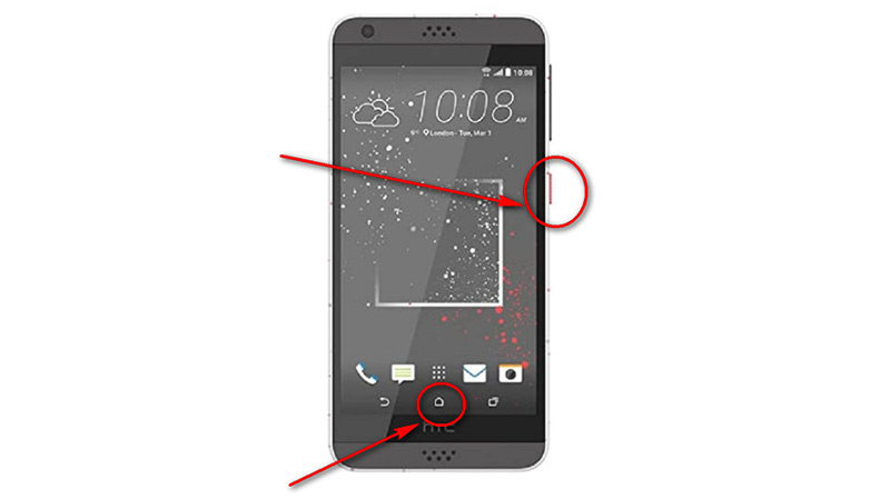 Captura de tela HTC Power Home Buttons