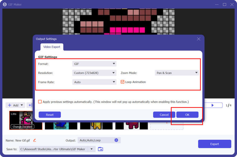 Ajustar as configurações de saída