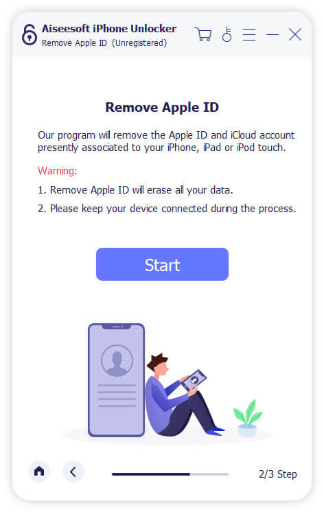 Comece a remover o ID da Apple