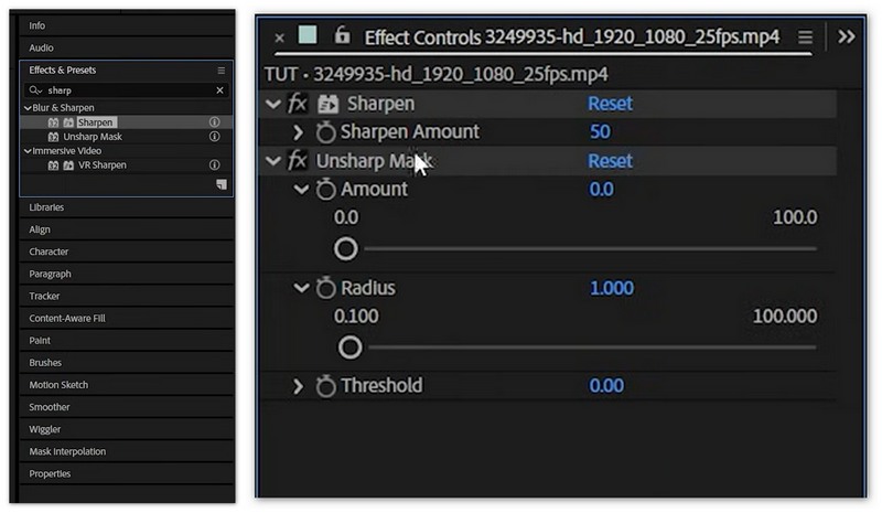Como tornar o vídeo mais nítido no After Effects
