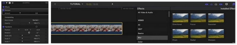 Como aprimorar a nitidez do vídeo no Final Cut Pro