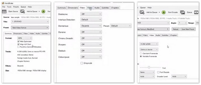 Aprimore a nitidez do vídeo no Handbrake