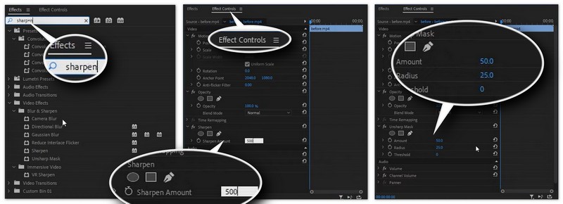 Como aprimorar a nitidez do vídeo no Premiere Pro