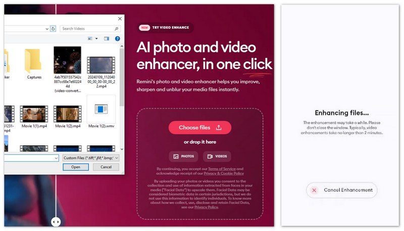 Aprimore a nitidez do vídeo no Remini
