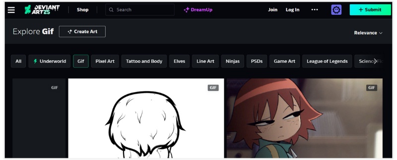 GIF animado do DeviantArt