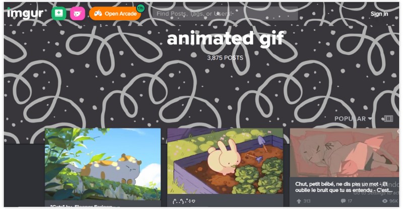 GIF animado do Imgur