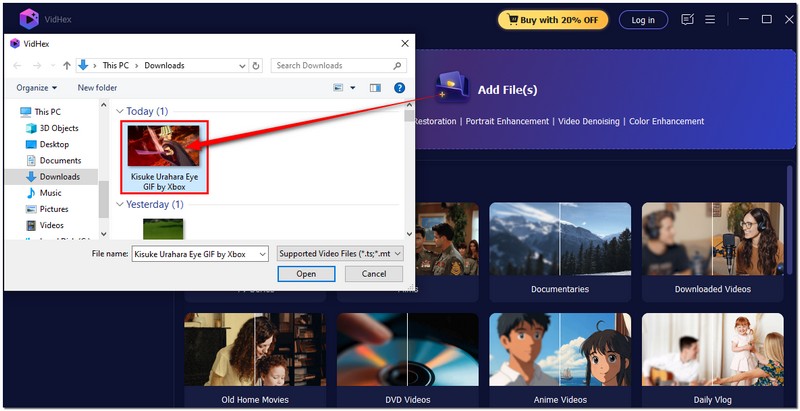 Faça o upload do GIF