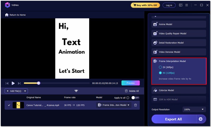 Modelo de interpolação de quadros de impacto