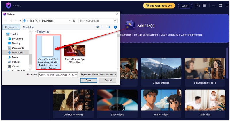 Importar clipe de animação