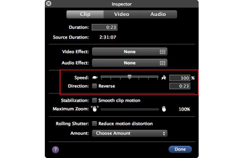 Acelerar vídeo imovie