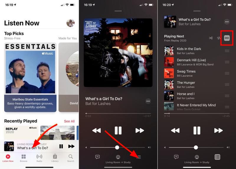 Recurso de desativação de reprodução automática do Apple Music