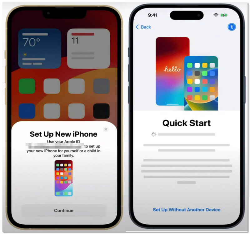 Toque no botão Continuar