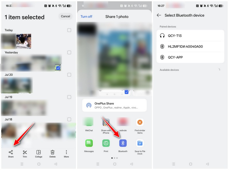 Transferir arquivos do Android para outro dispositivo Android via Bluetooth