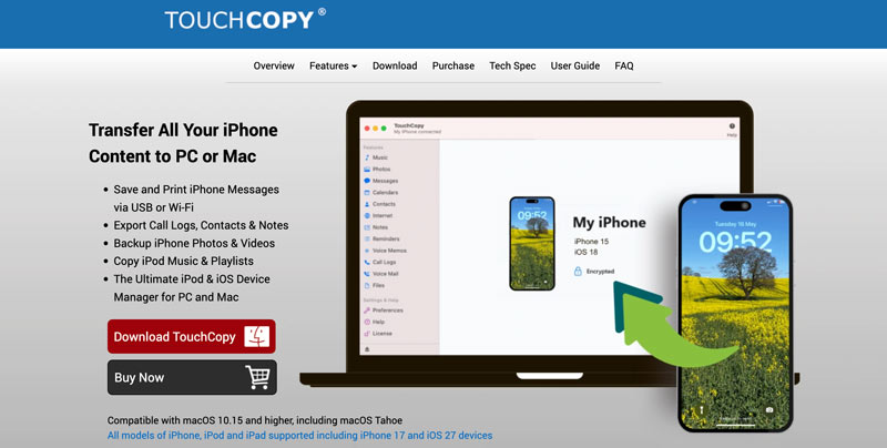 Transferência de músicas do iPod por Touchcopy