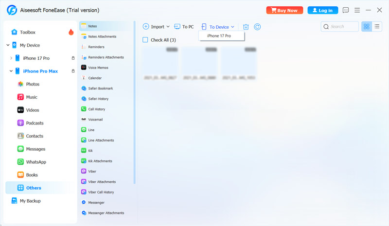 Transferir notas de um iPhone para outro com facilidade.