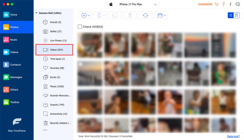 Confira vídeos do iPhone no Mac Fonetrans