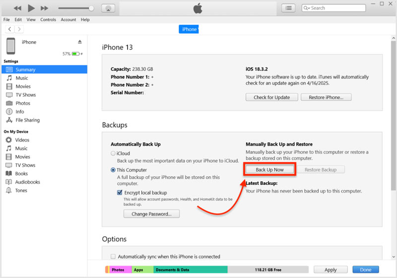 Itunes Encrypted Loacl Backup Iphone