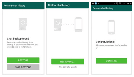 Restaurar o WhatsApp do iPhone para o Android