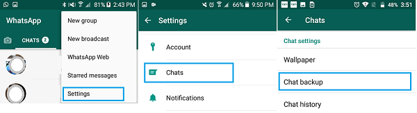 Transferir mensagem do WhatsApp do Android