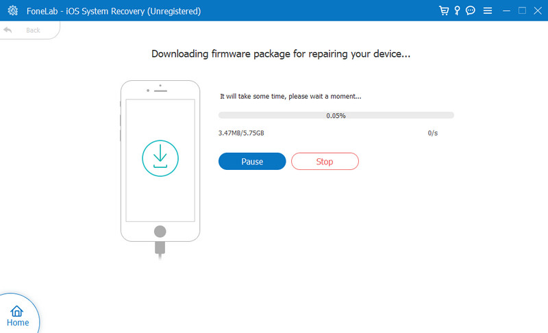 Recuperação do sistema Aiseesoft iOS Baixar reparo do pacote de firmware