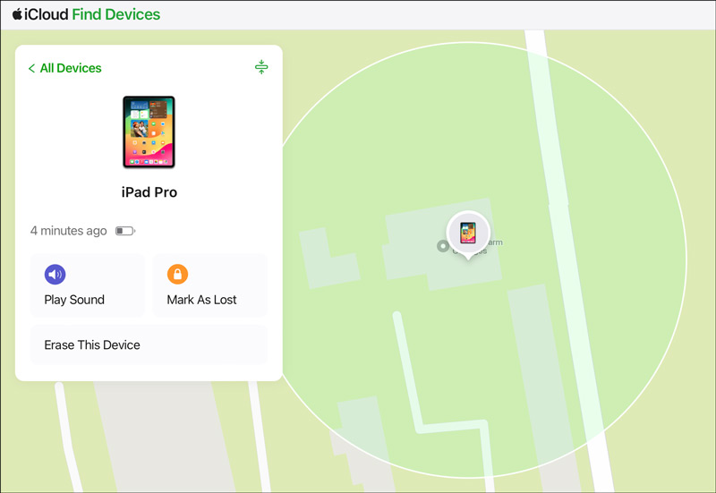 Apagar o iPad Pro do iCloud - Encontrar Meus Dispositivos