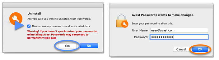 Desinstale o Avast Passwords