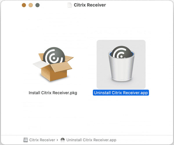 Desinstale o aplicativo Citrix Receiver do Mac