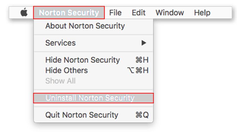 Desinstalar o Norton no localizador do Mac