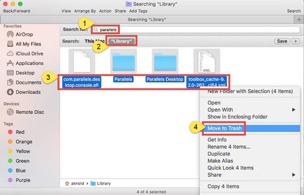 Localizar arquivos do Parallels