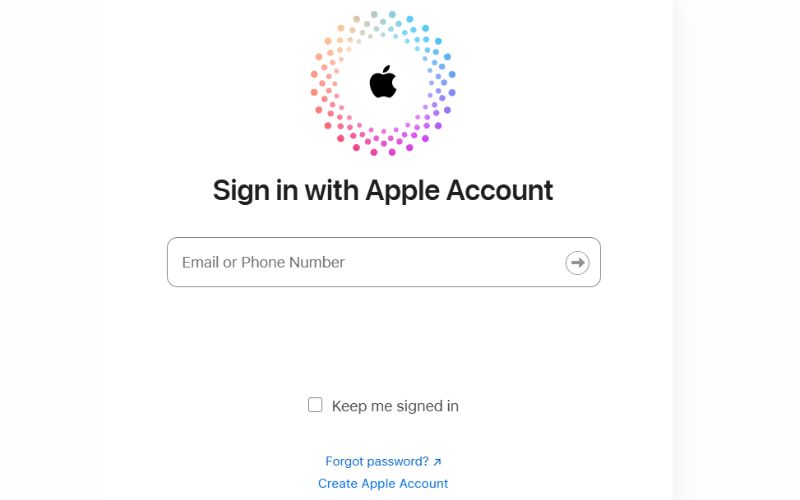 Digite o ID Apple