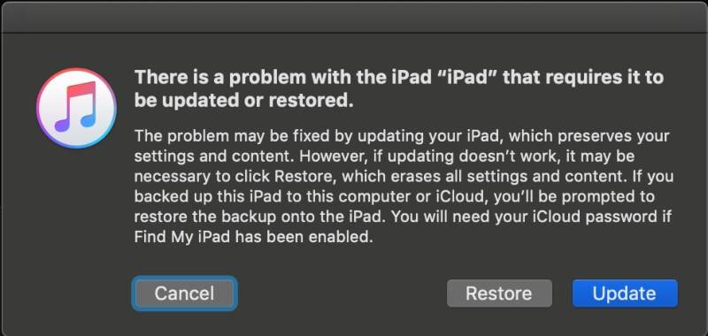 Desbloqueie o iPad no modo de recuperação