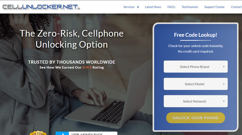 Interface do CellunLocker