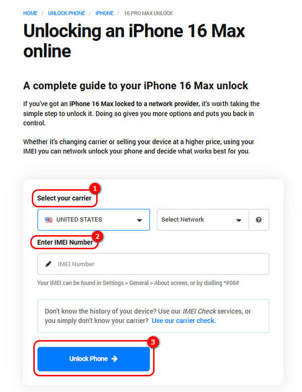 Interface desbloqueada para dispositivos móveis