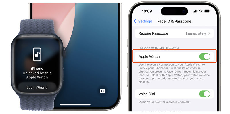 Ativar desbloqueio com Apple Watch no iPhone