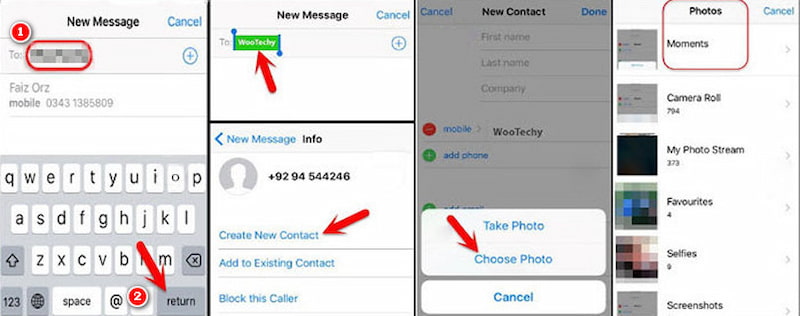 Escolha fotos para desbloquear seu telefone