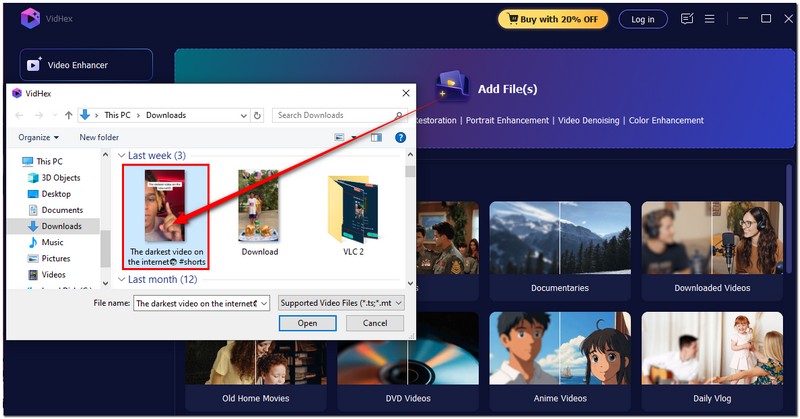 Adicionar o arquivo de vídeo